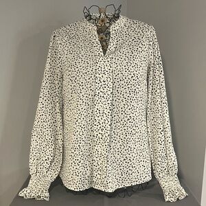 Vine & Love Black and White Patterned Blouse
